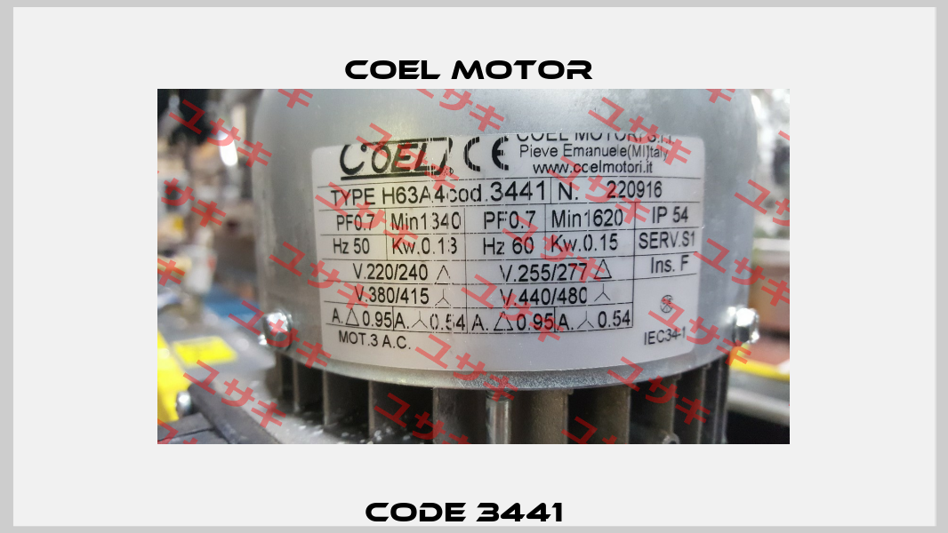 Code 3441   COEL MOTOR 