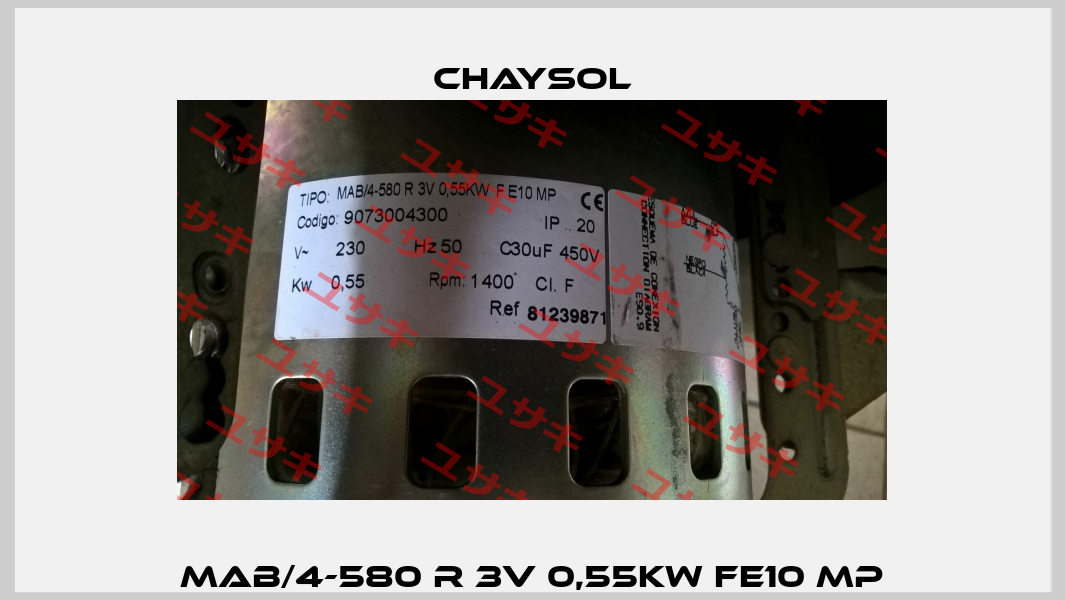 MAB/4-580 R 3V 0,55KW FE10 MP Chaysol