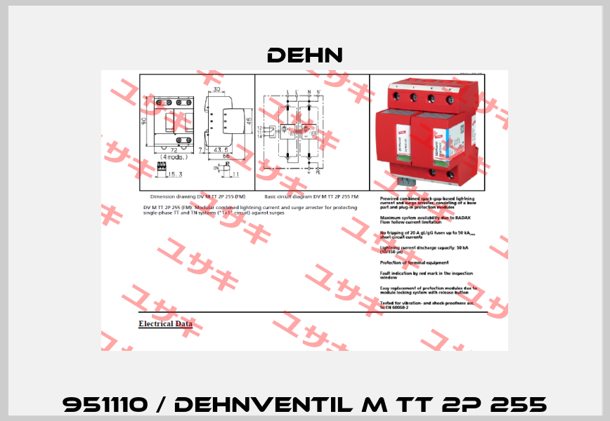 951110 / DEHNventil M TT 2P 255 Dehn