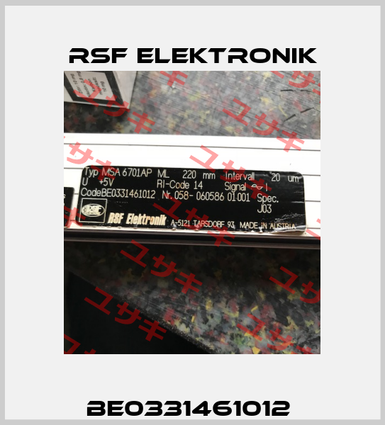BE0331461012  Rsf Elektronik