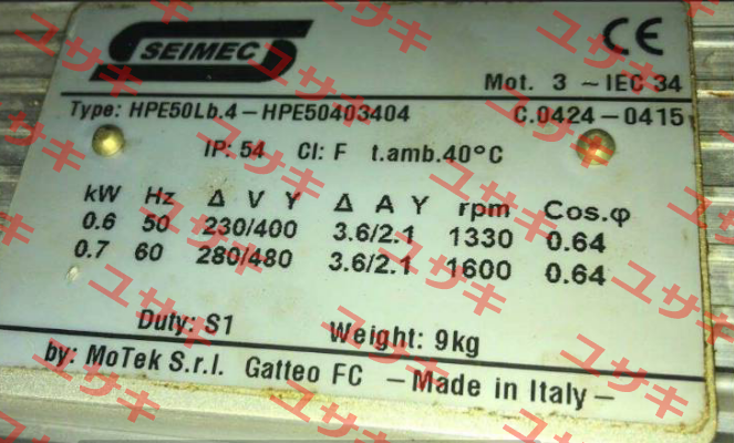 HPE50403404  Seimec (Rossi)