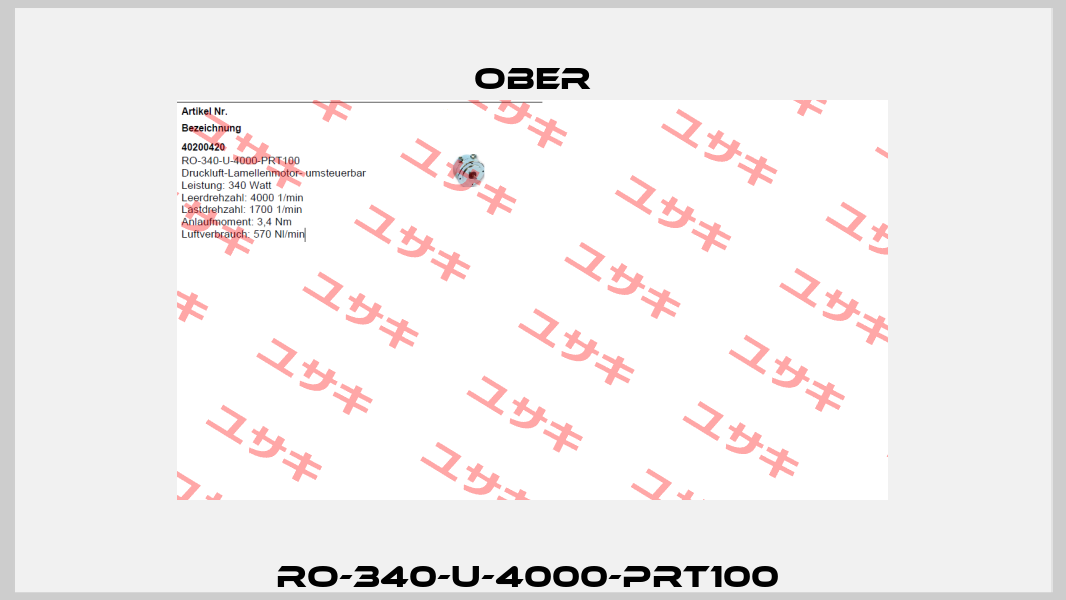 RO-340-U-4000-PRT100  Ober