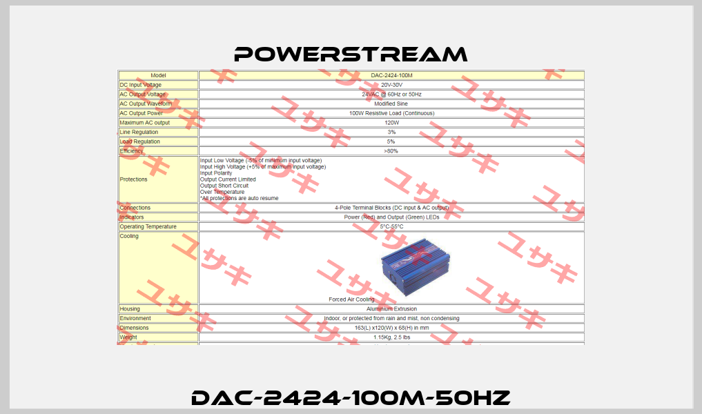 DAC-2424-100M-50Hz Powerstream