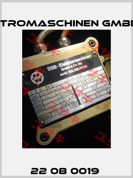 22 08 0019  SSB-Elektromaschinen GmbH & Co. KG