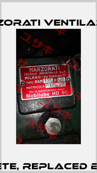 125 R 1/2 obsolete, replaced by 17131N0155778  Marzorati Ventilazione