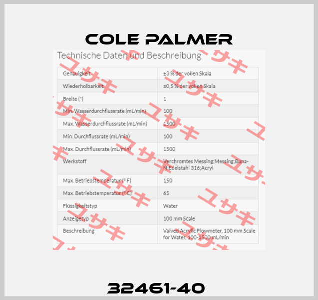32461-40  COLE PALMER