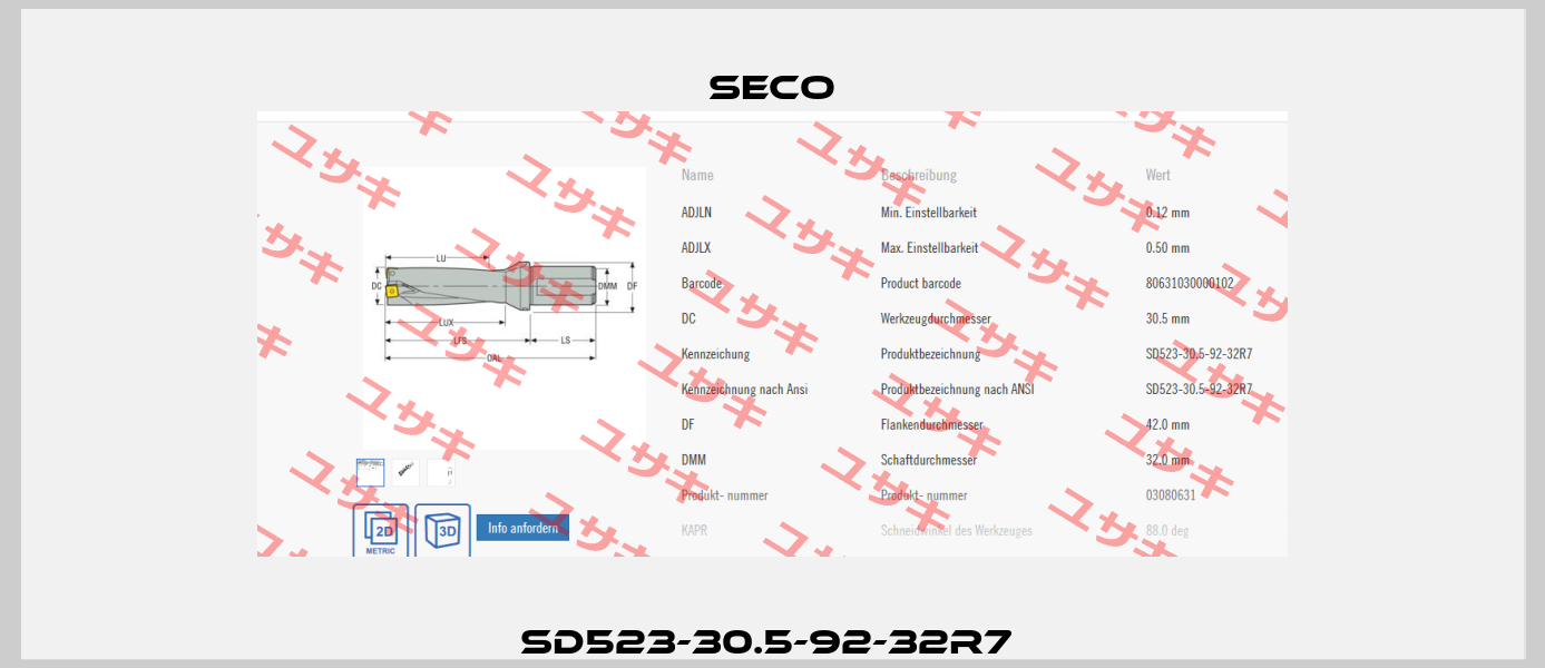 SD523-30.5-92-32R7  Seco