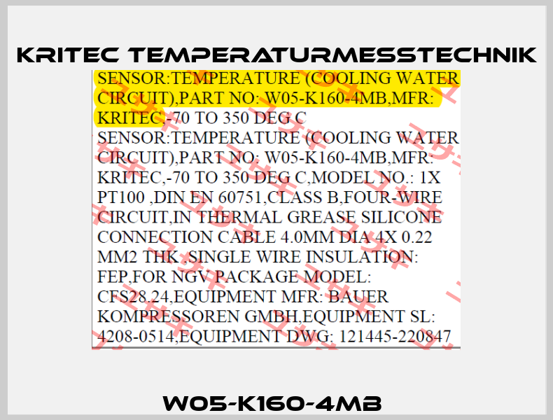W05-K160-4MB  Kritec Temperaturmesstechnik