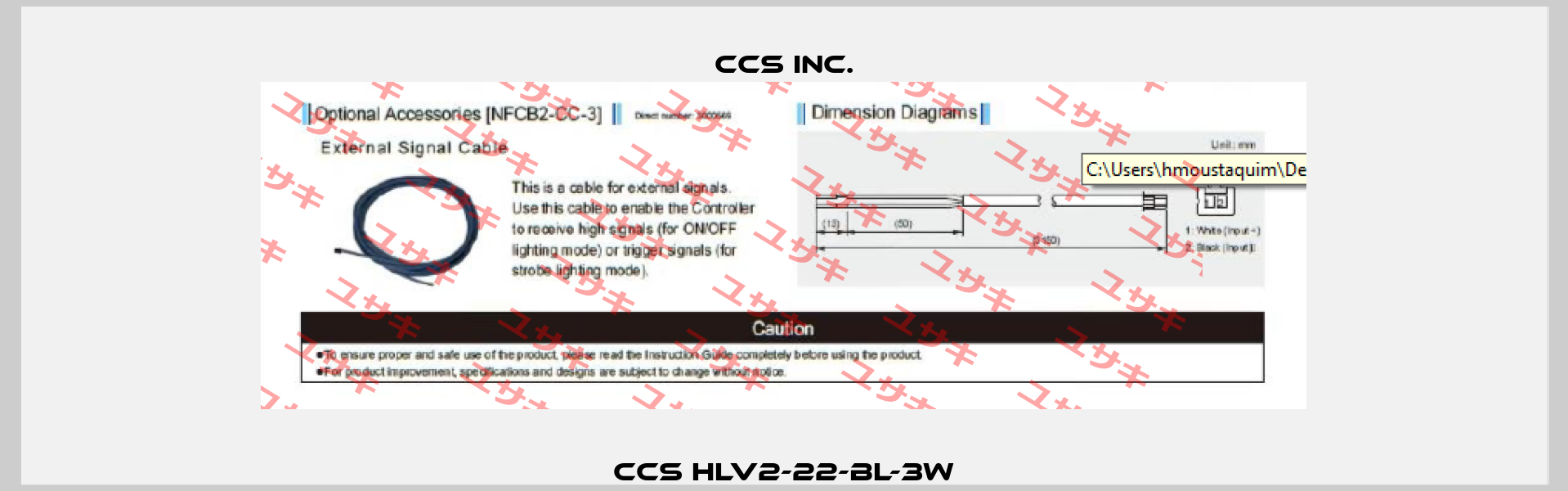 CCS HLV2-22-BL-3W CCS Inc.