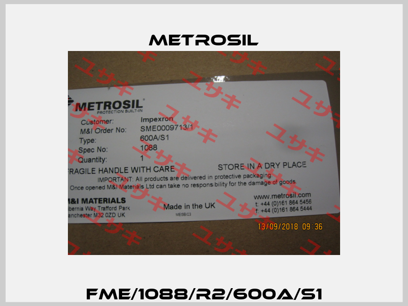FME/1088/R2/600A/S1 Metrosil
