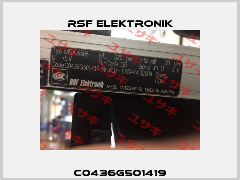 C0436G501419 Rsf Elektronik