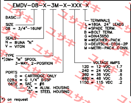 EMDV-08-N-3M-0-24DL Bucher Hydraulics