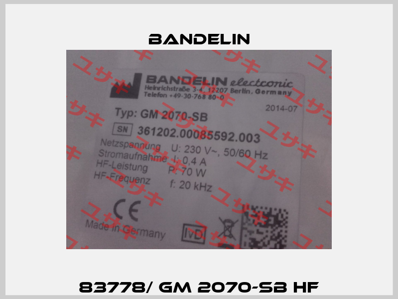 83778/ GM 2070-SB HF Bandelin