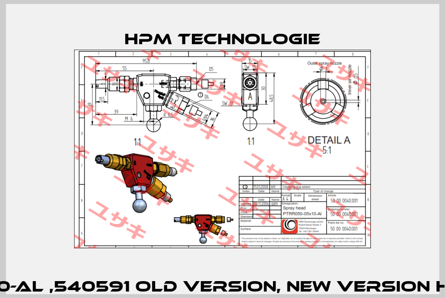 PTRB050_05x10-AL ,540591 old version, new version HTRB050_05x10 HPM Technologie