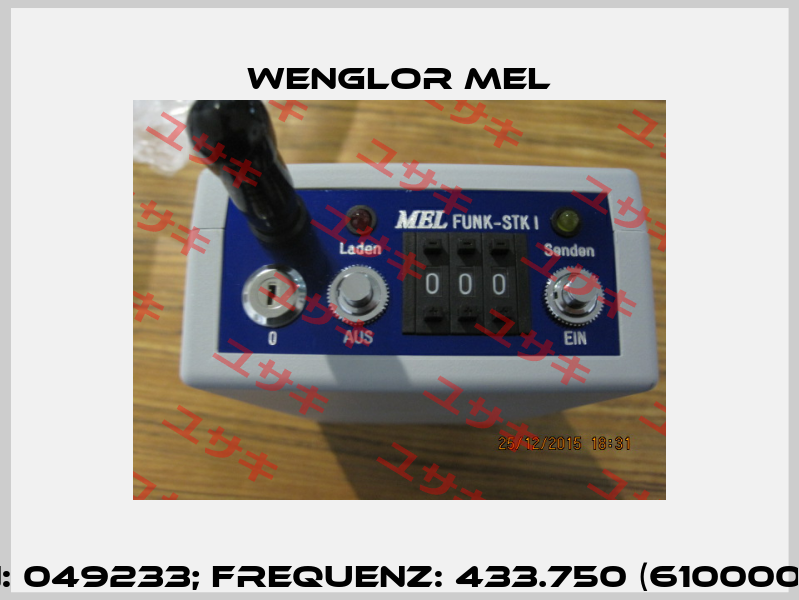SN: 049233; Frequenz: 433.750 (6100004)  wenglor MEL