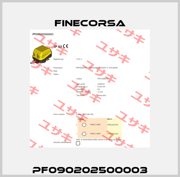 PF090202500003 Finecorsa