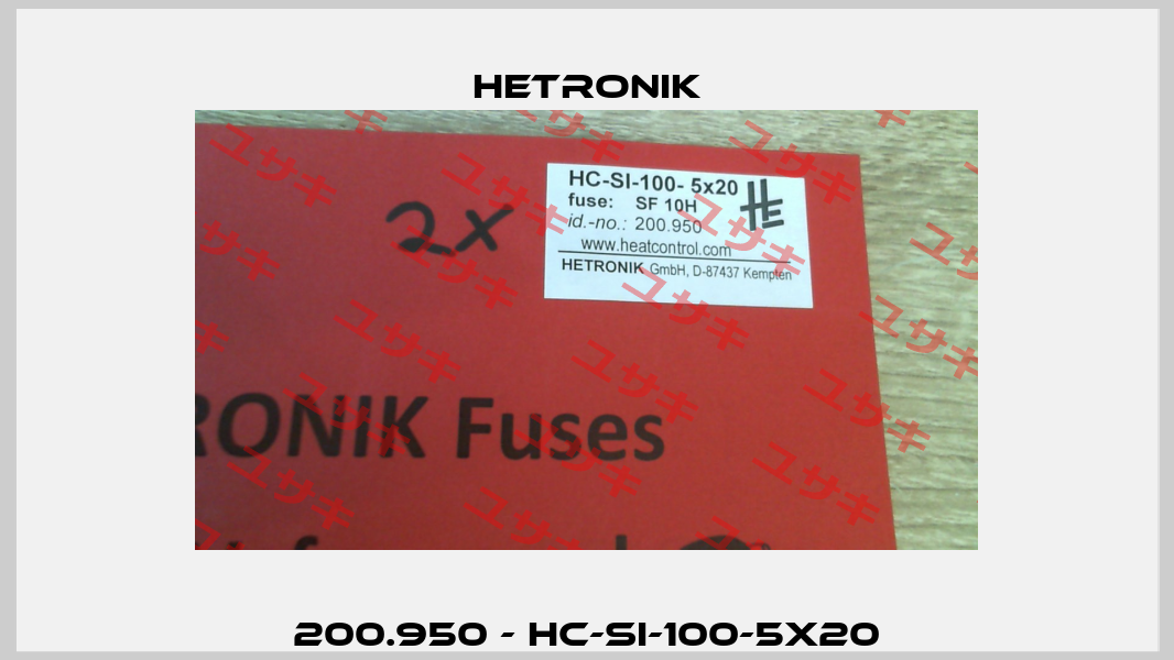 200.950 - HC-SI-100-5x20 HETRONIK
