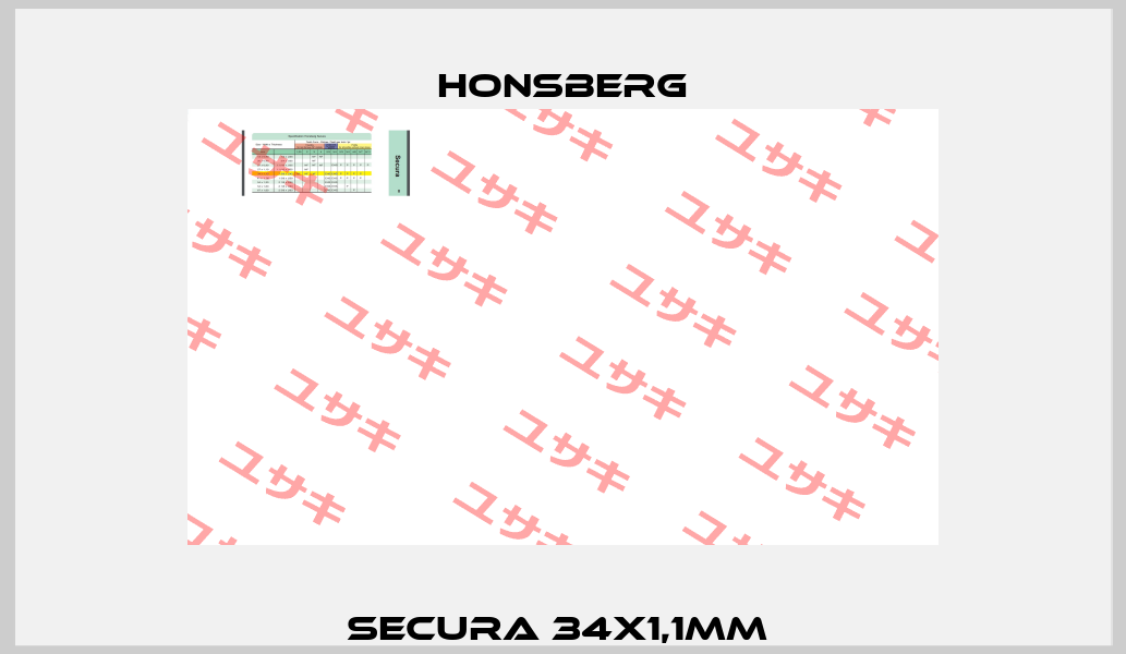 Secura 34x1,1mm  Honsberg