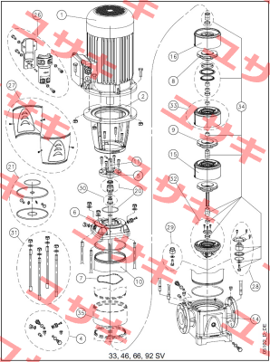 KL01AC0 - KIT SV33/46/66/92 M.SEAL+OR EP Lowara