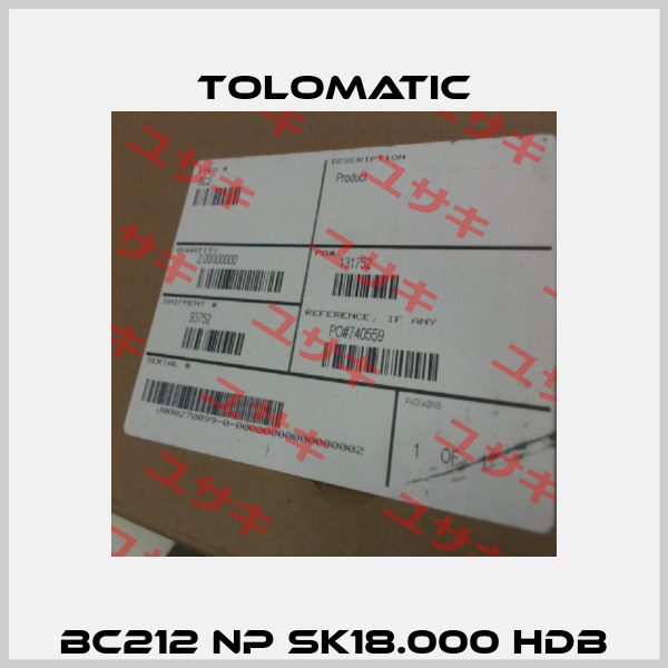 BC212 NP SK18.000 HDB Tolomatic