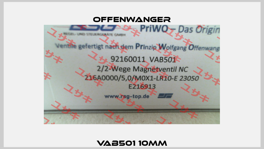 VAB501 10mm OFFENWANGER