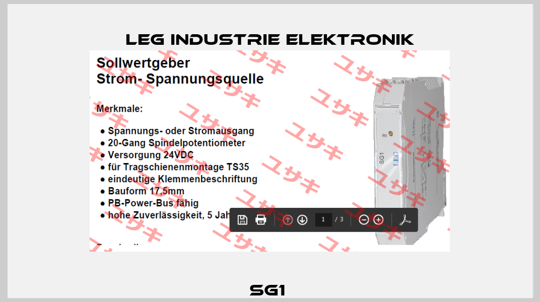 SG1  LEG Industrie Elektronik
