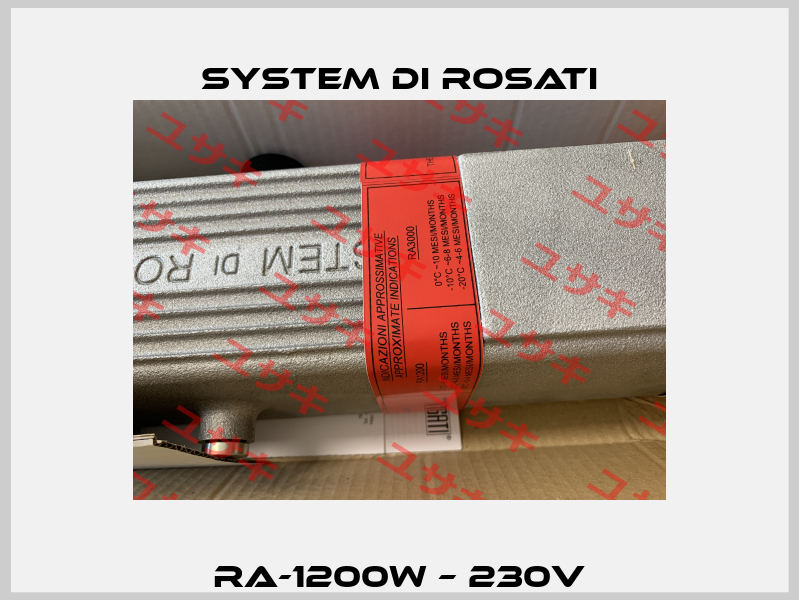 RA-1200W – 230V System di Rosati