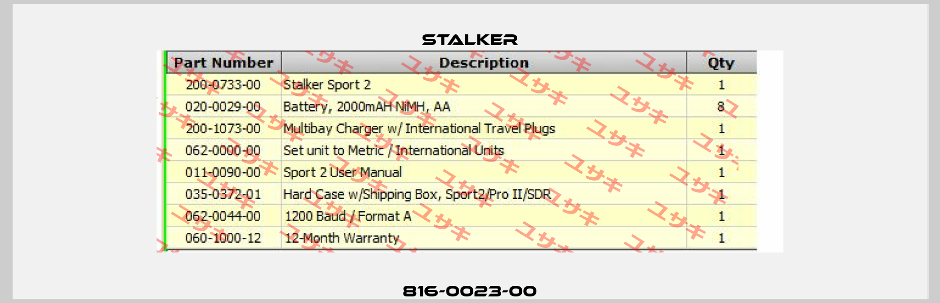 816-0023-00 Stalker