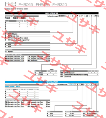 FHB-065-1-B-A-F1-A25-N-P01 MP Filtri