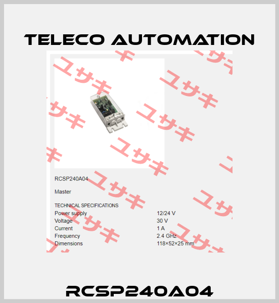 RCSP240A04 TELECO Automation