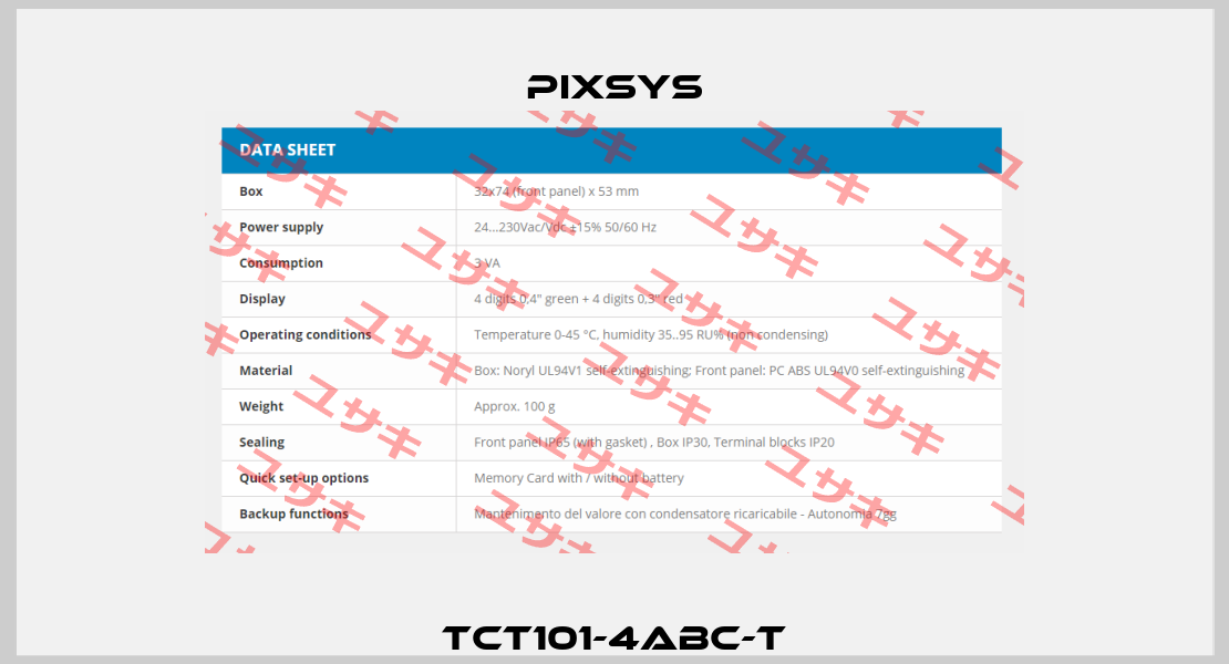 TCT101-4ABC-T Pixsys