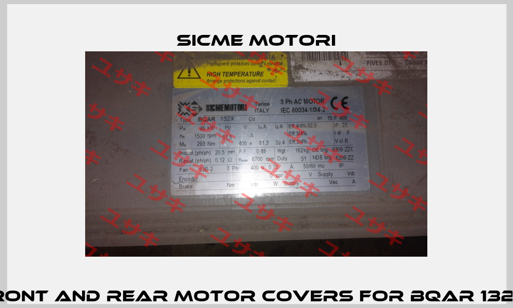 Front and rear motor covers for BQAR 132X  Sicme Motori