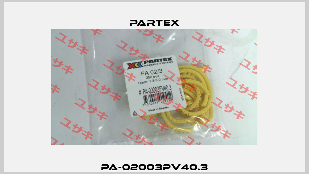 PA-02003PV40.3 Partex