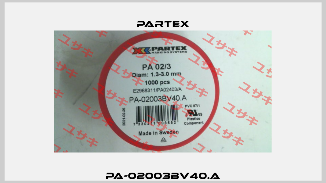 PA-02003BV40.A Partex