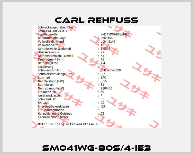 SM041WG-80S/4-IE3 Carl Rehfuss