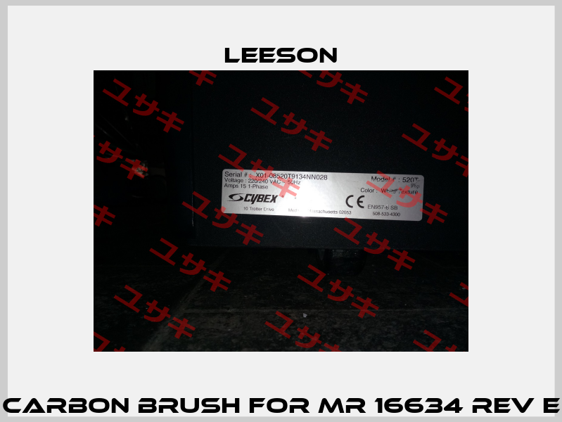 Carbon brush for MR 16634 REV E Leeson
