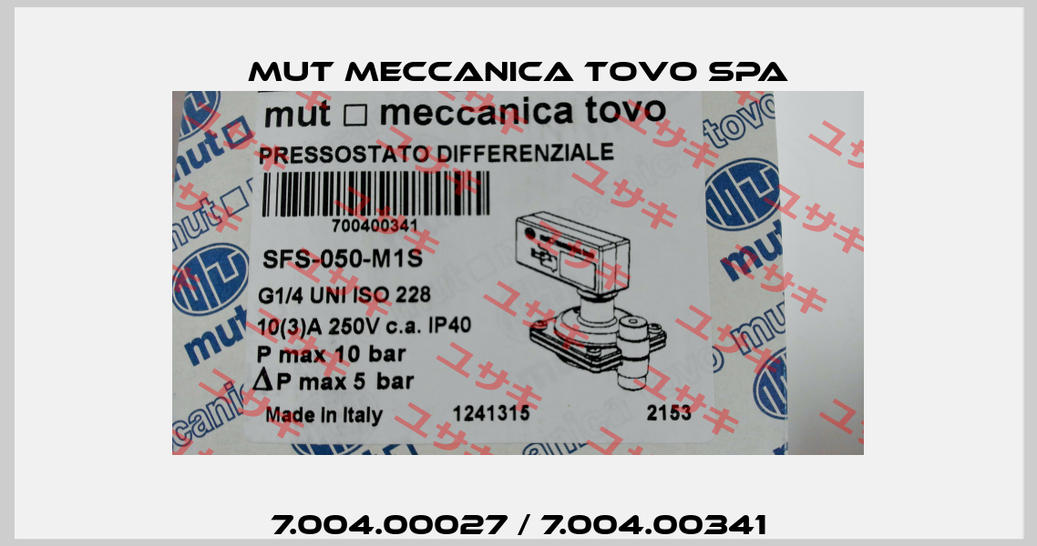 7.004.00027 / 7.004.00341 Mut Meccanica Tovo SpA
